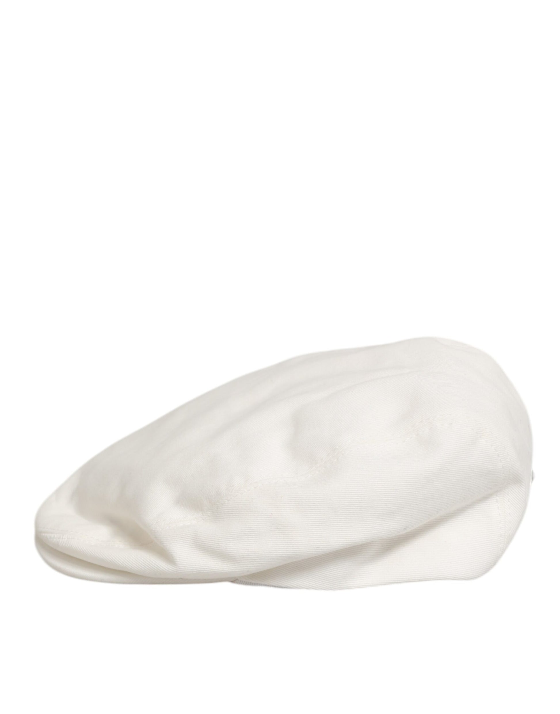 Dolce & Gabbana White Cotton Newsboy Cap