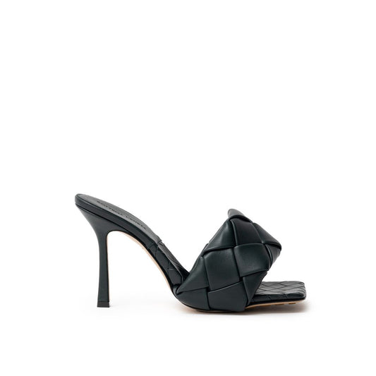 Bottega Veneta Green Leather Lido Mule Sandal