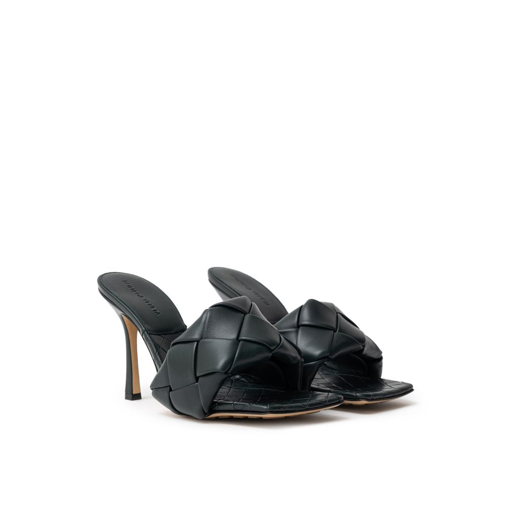 Bottega Veneta Green Leather Lido Mule Sandal