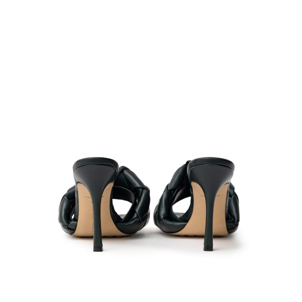 Bottega Veneta Green Leather Lido Mule Sandal