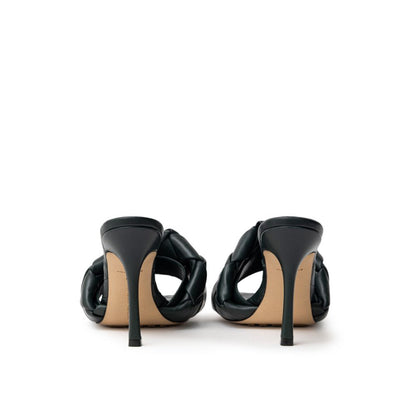 Bottega Veneta Green Leather Lido Mule Sandal