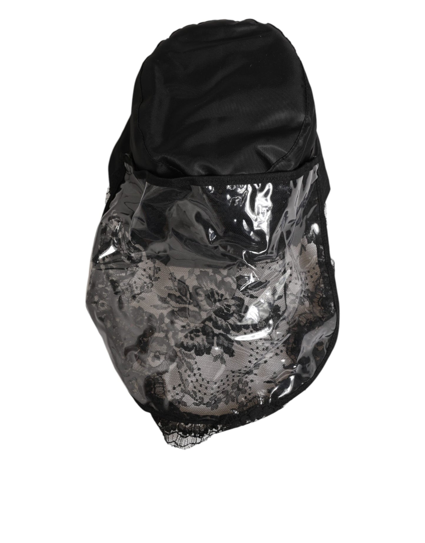 Dolce & Gabbana Black PVC Wide Brim Bucket Hat