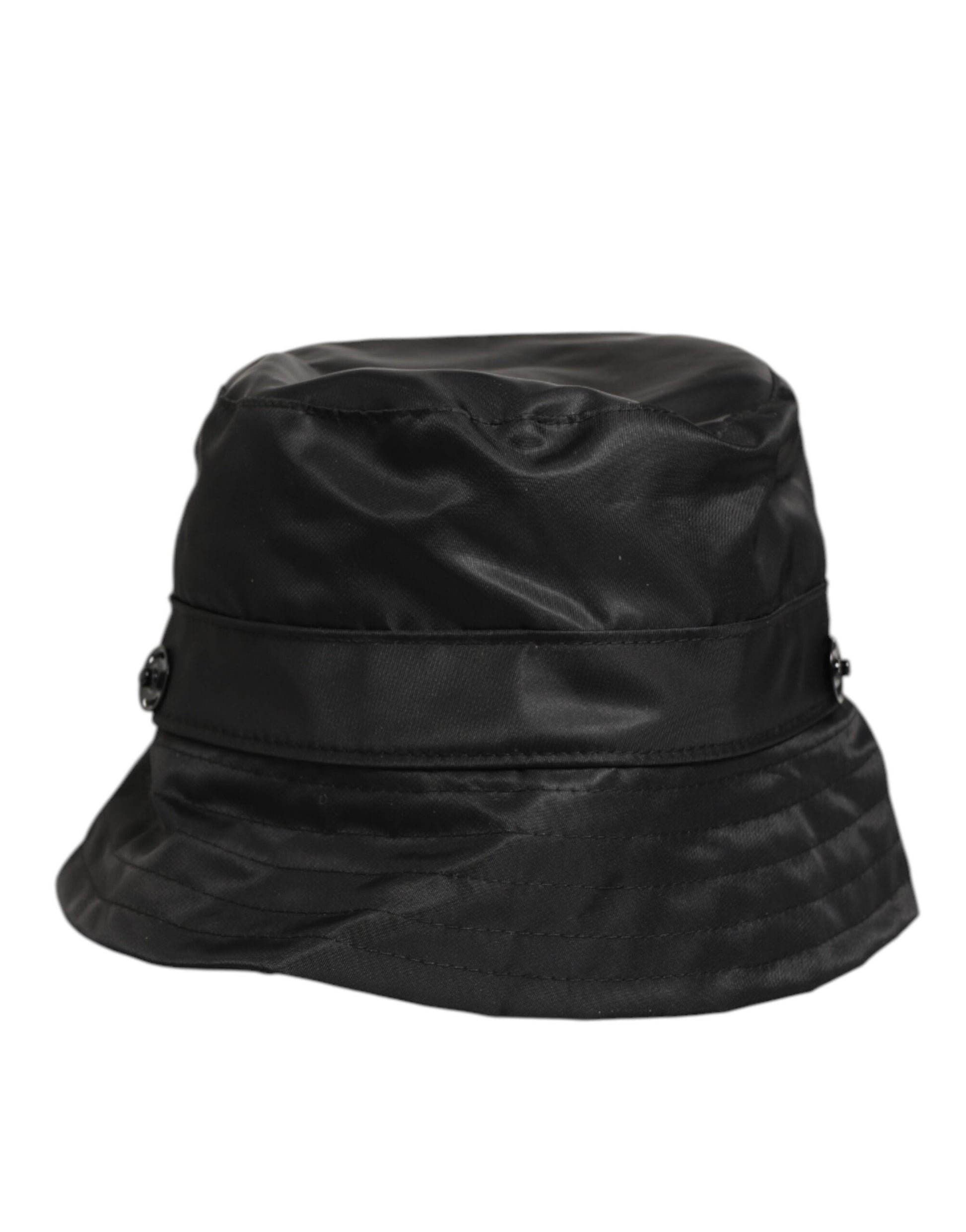 Dolce & Gabbana Black PVC Wide Brim Bucket Hat