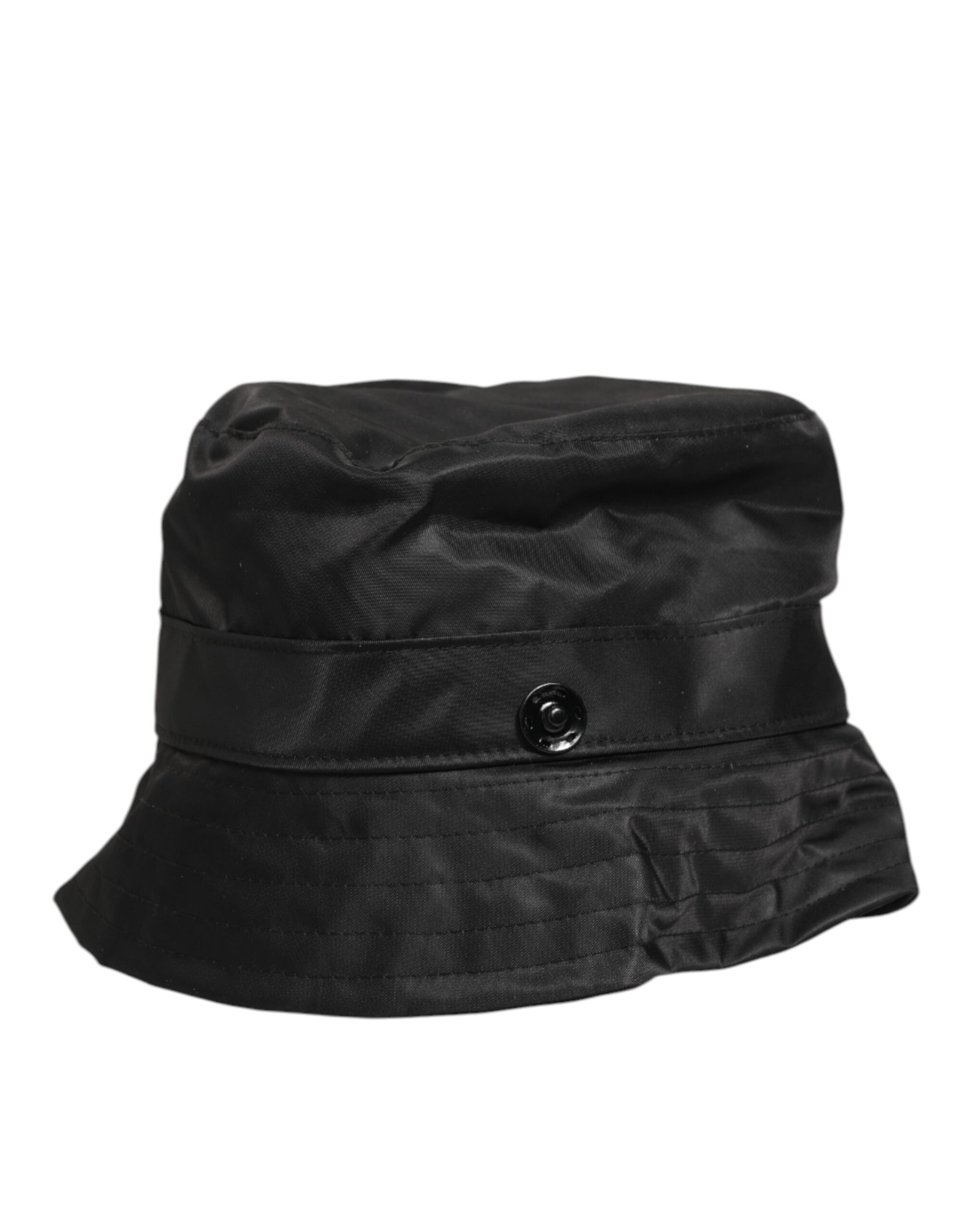 Dolce & Gabbana Black PVC Wide Brim Bucket Hat