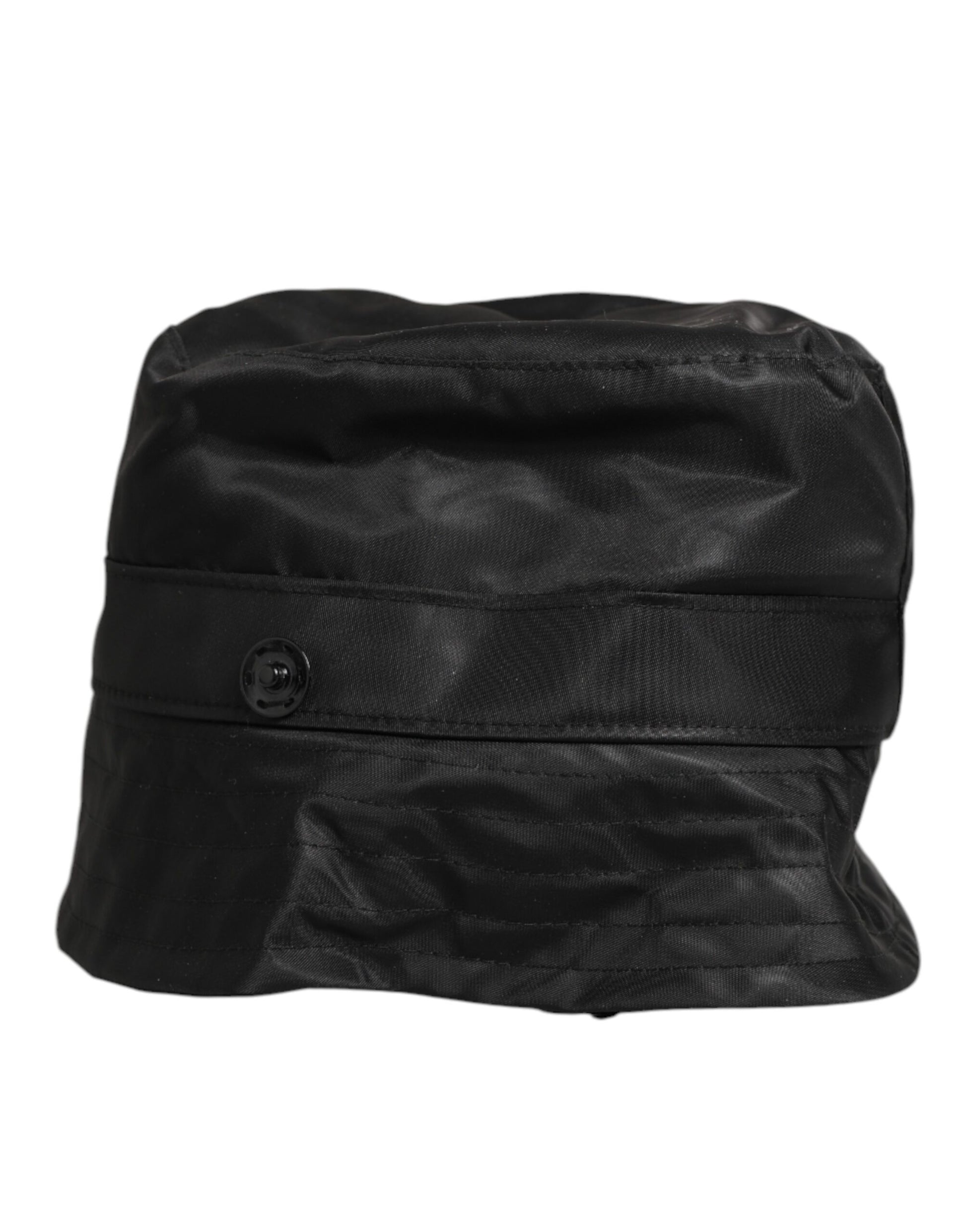 Dolce & Gabbana Black PVC Wide Brim Bucket Hat