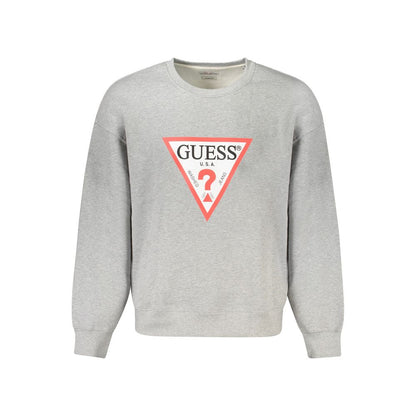 Guess Jeans Oversized Grey Cotton Sweatshirt