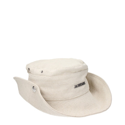 Jacquemus Beige Linen Bucket Hat