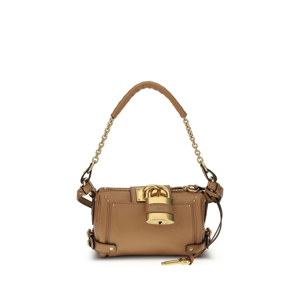 Chloé Small Paddington Chain Shoulder Bag in Mustang Brown Buffalo Leather