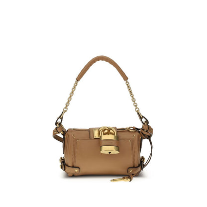Chloé Small Paddington Chain Shoulder Bag in Mustang Brown Buffalo Leather