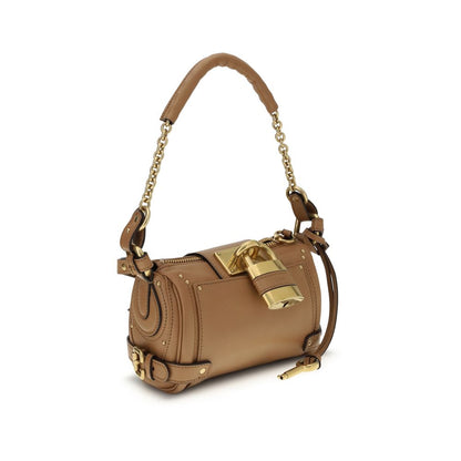 Chloé Small Paddington Chain Shoulder Bag in Mustang Brown Buffalo Leather