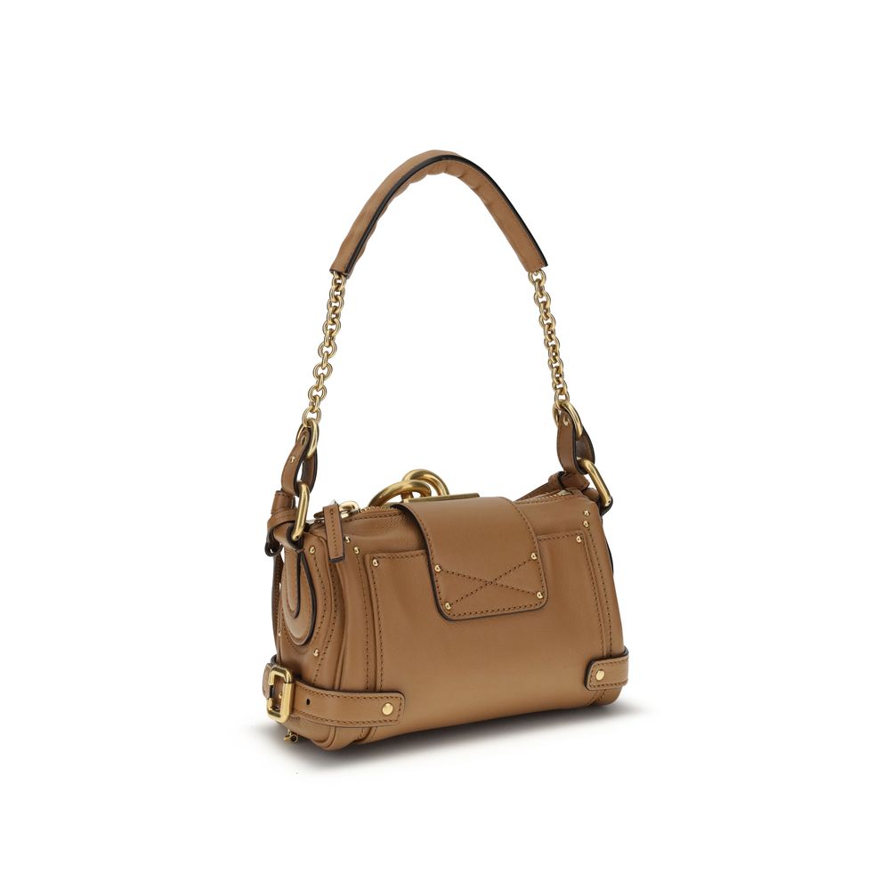 Chloé Small Paddington Chain Shoulder Bag in Mustang Brown Buffalo Leather