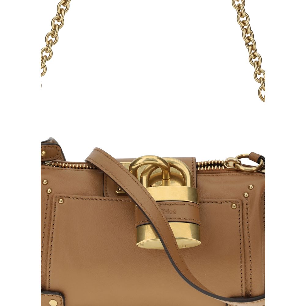 Chloé Small Paddington Chain Shoulder Bag in Mustang Brown Buffalo Leather