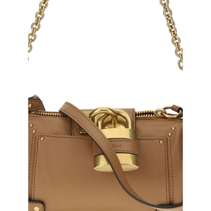 Chloé Small Paddington Chain Shoulder Bag in Mustang Brown Buffalo Leather