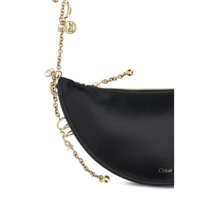 Chloé Black Leather Icons Charms Shoulder Bag