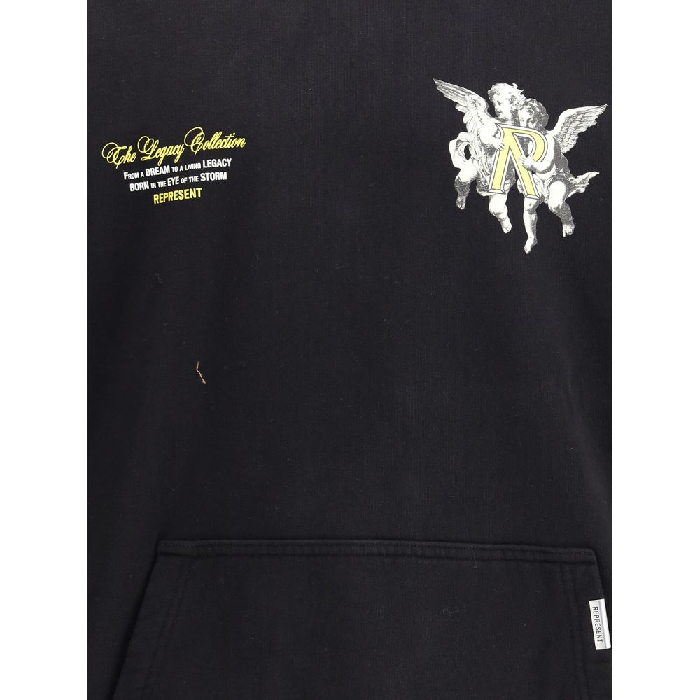 Legacy Cherubs Hoodie - Jet Black Oversized Fashion Statement