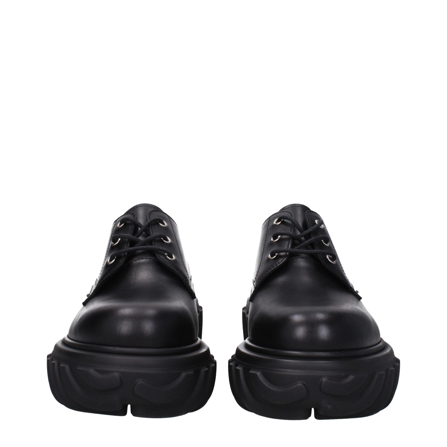 Off-White Black Leather Oxfords and Derbies