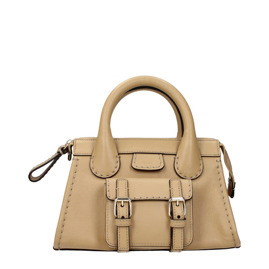 Chloé Beige Leather Edith Satchel Handbag
