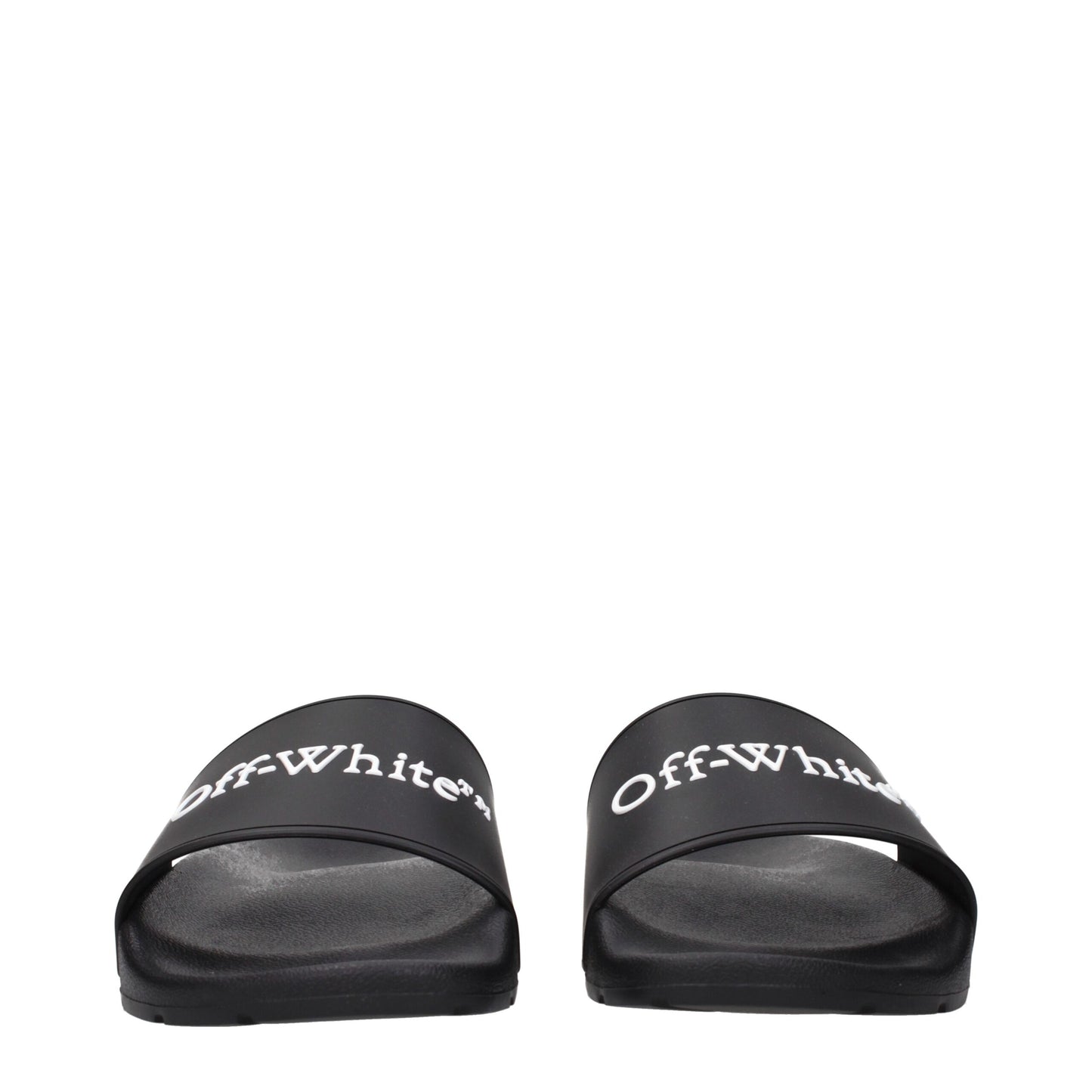 Off-White Black Cotton Slippers Sandals