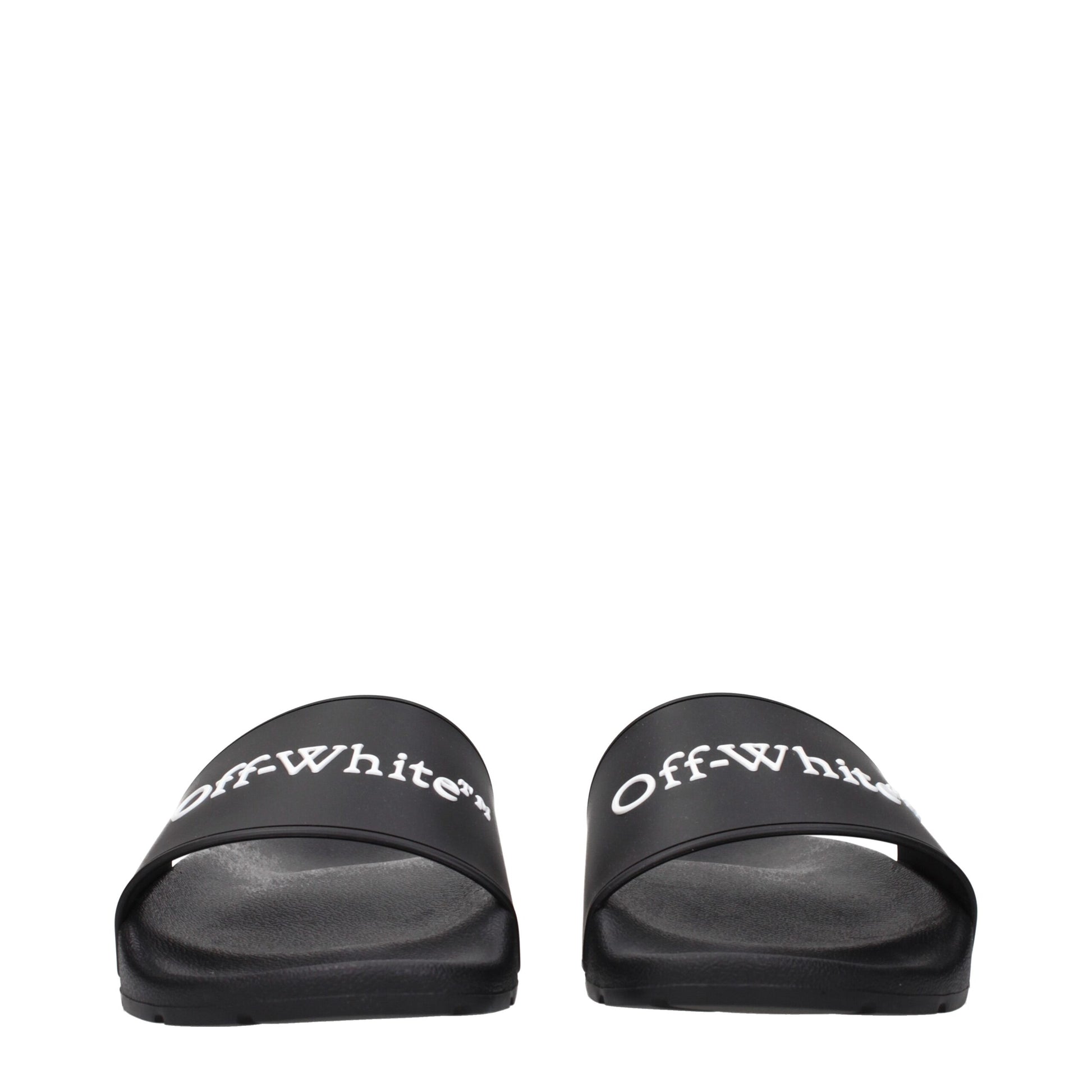 Off-White Black Cotton Slippers Sandals