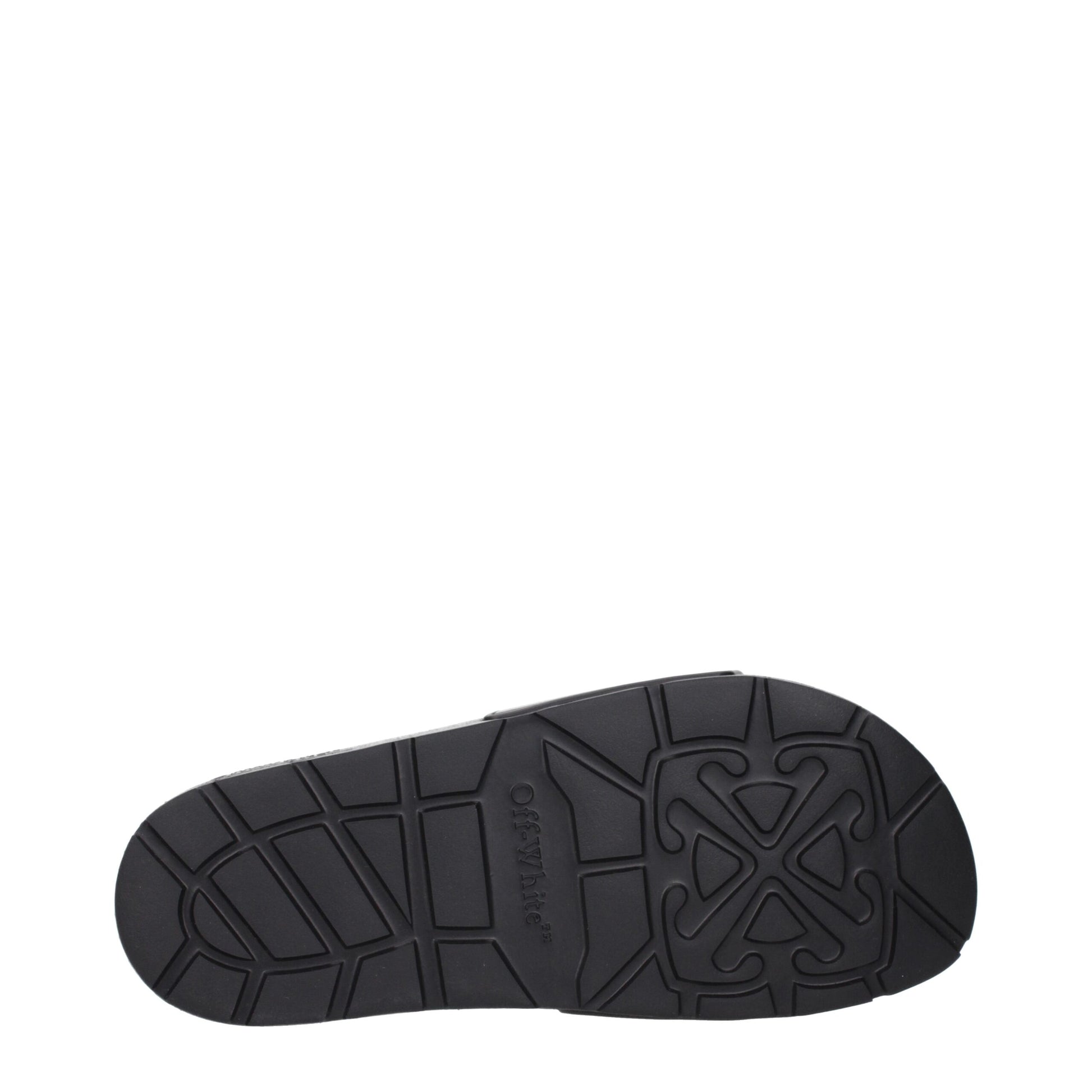 Off-White Black Cotton Slippers Sandals