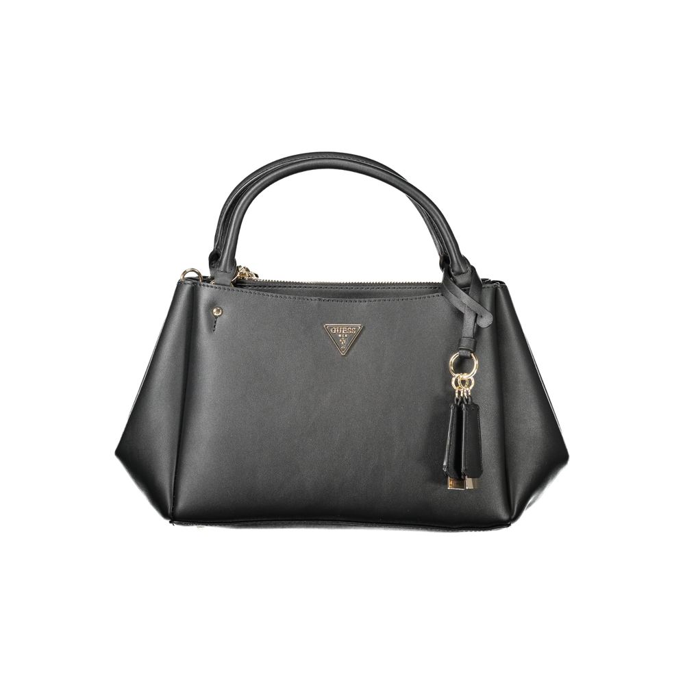 Guess Jeans Black Talent Bag – Faux Leather, Stylish Handheld Design