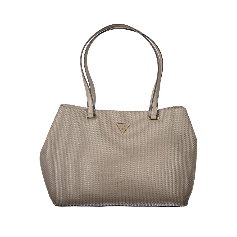 Guess Jeans Beige Phaedra Bag – Faux Leather, Stylish Versatility