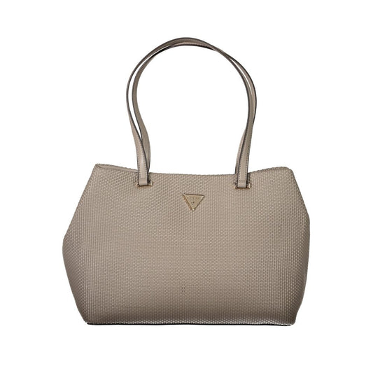 Guess Jeans Beige Phaedra Bag – Faux Leather, Stylish Versatility