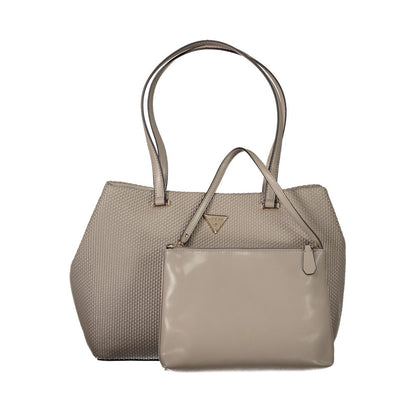 Guess Jeans Beige Phaedra Bag – Faux Leather, Stylish Versatility