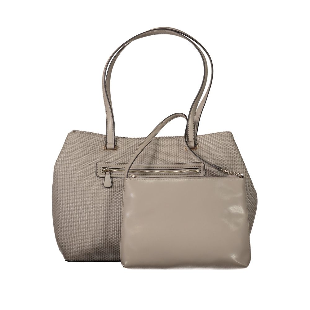 Guess Jeans Beige Phaedra Bag – Faux Leather, Stylish Versatility