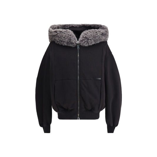 Dolce & Gabbana Oversized Hooded Sweatshirt with Fur-Trimmed Hood