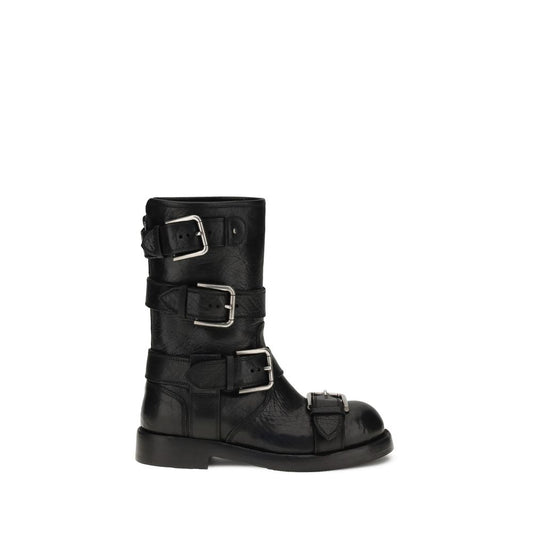 Dolce & Gabbana Buckled Leather Boots
