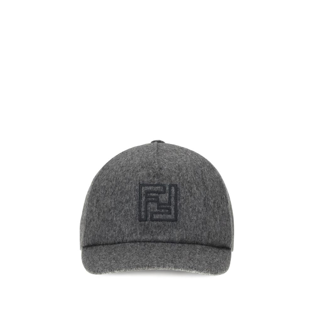 Fendi Gray Wool Cap – Luxury Baseball Hat