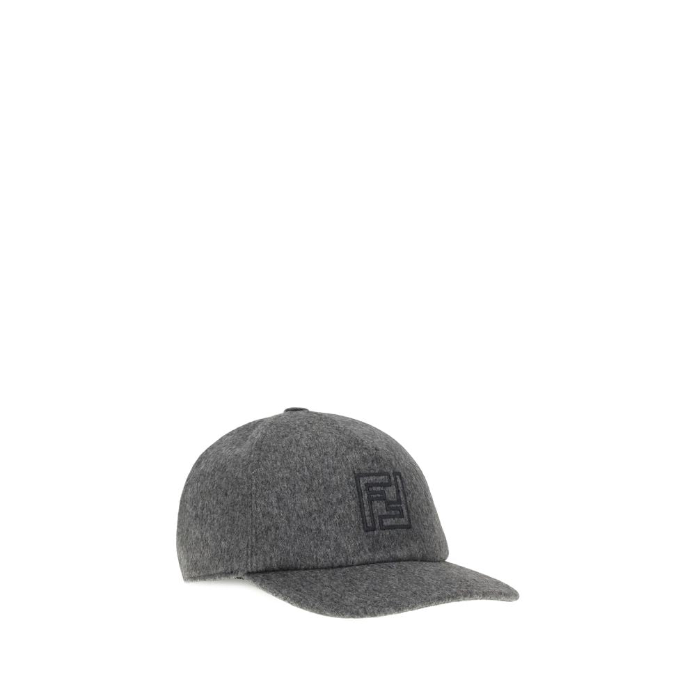 Fendi Gray Wool Cap – Luxury Baseball Hat