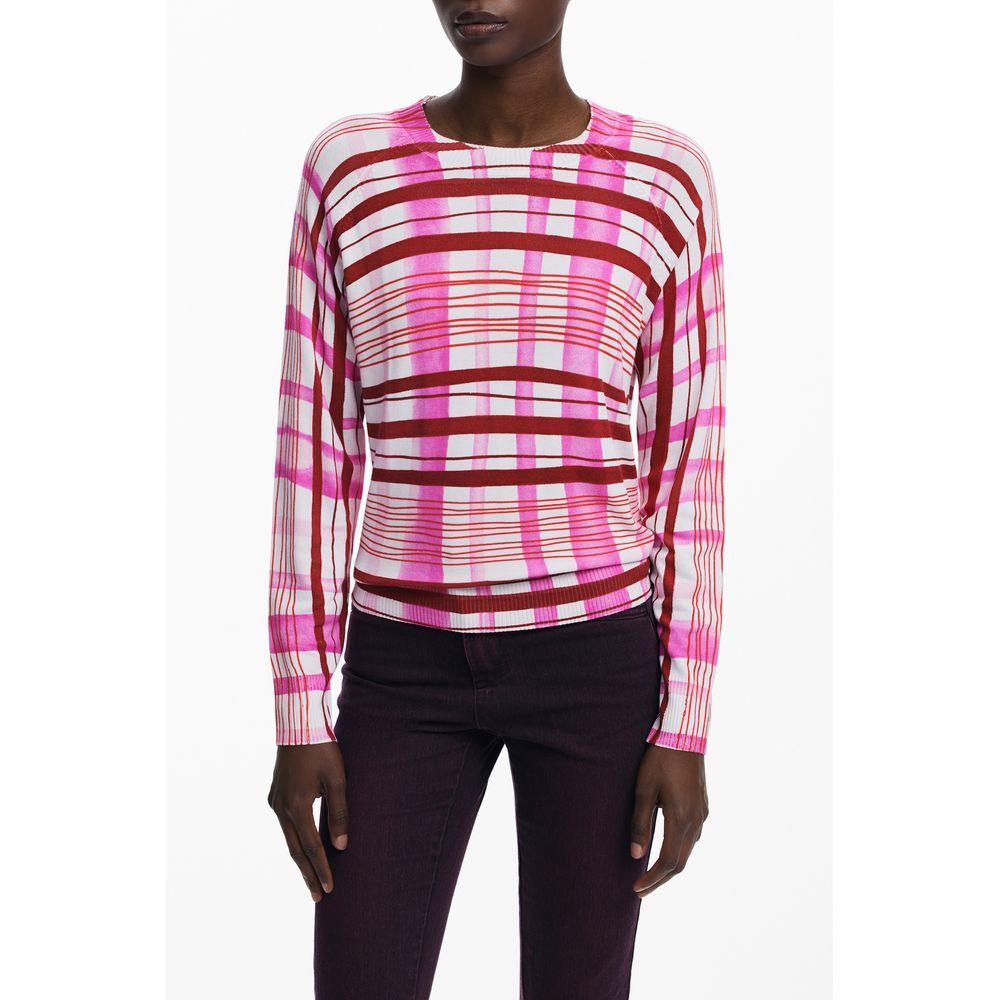 Desigual Pink Viscose Sweater - Stylish Comfort for Every Occasion