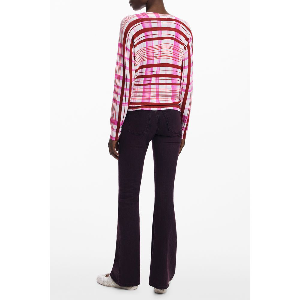 Desigual Pink Viscose Sweater - Stylish Comfort for Every Occasion