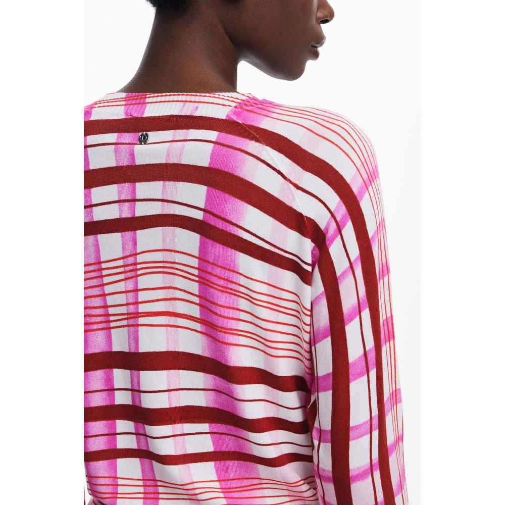 Desigual Pink Viscose Sweater - Stylish Comfort for Every Occasion