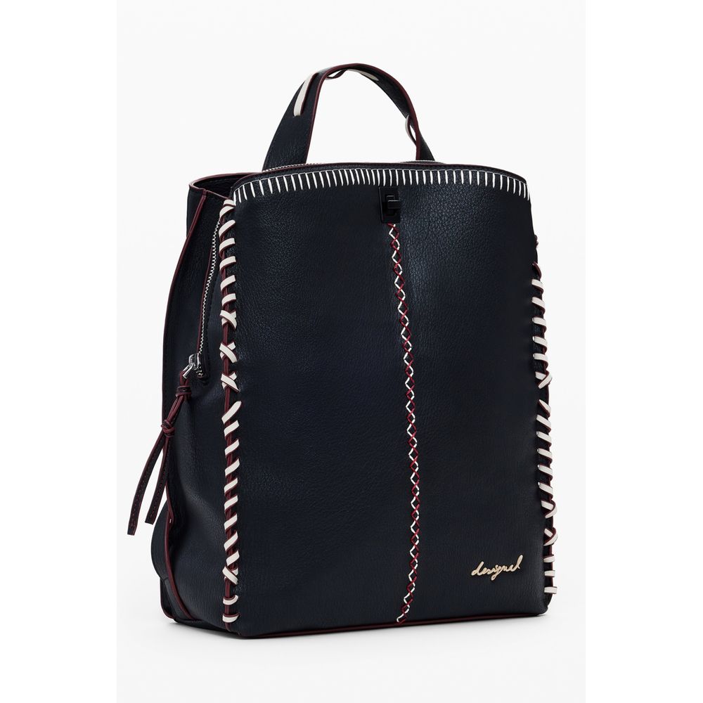 Desigual Manhattan Pespuntes Sumy Black Polyethylene Women Backpack