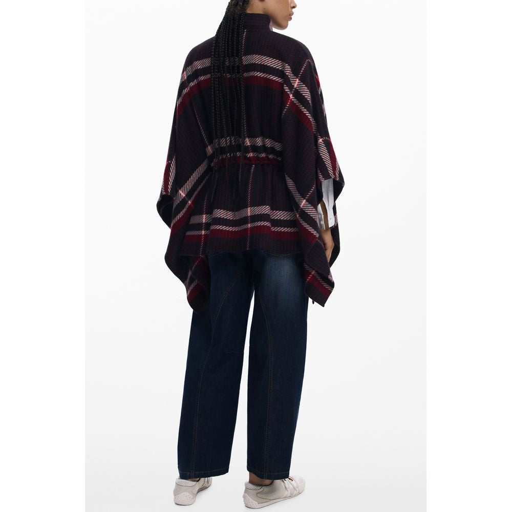 Desigual ALDAMA CHECKS PONCHO - Black Polyester