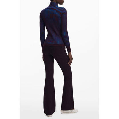 Desigual Brown Long-Sleeved High-Neck Sweater