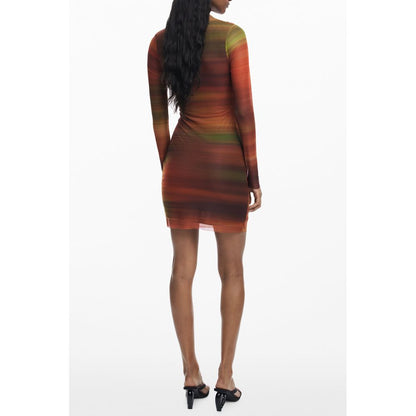Desigual Orange Polyester Women Dress - Bold Elegance Redefined