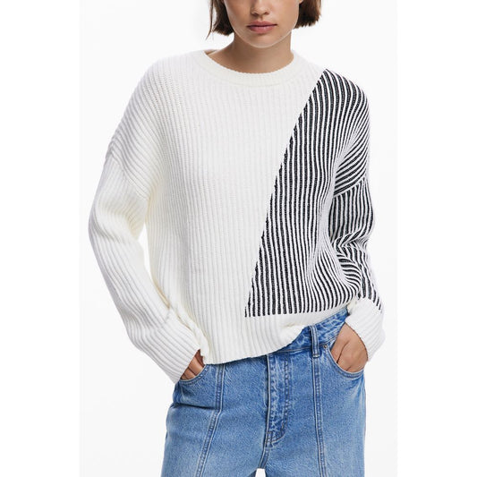 Desigual White Cotton Women's Sweater