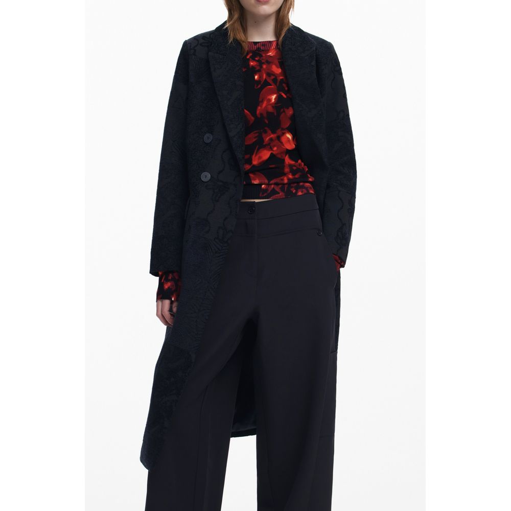 Desigual Black Polyester Women's Long Coat