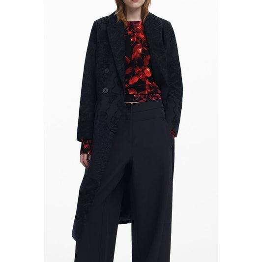 Desigual Black Polyester Women's Long Coat