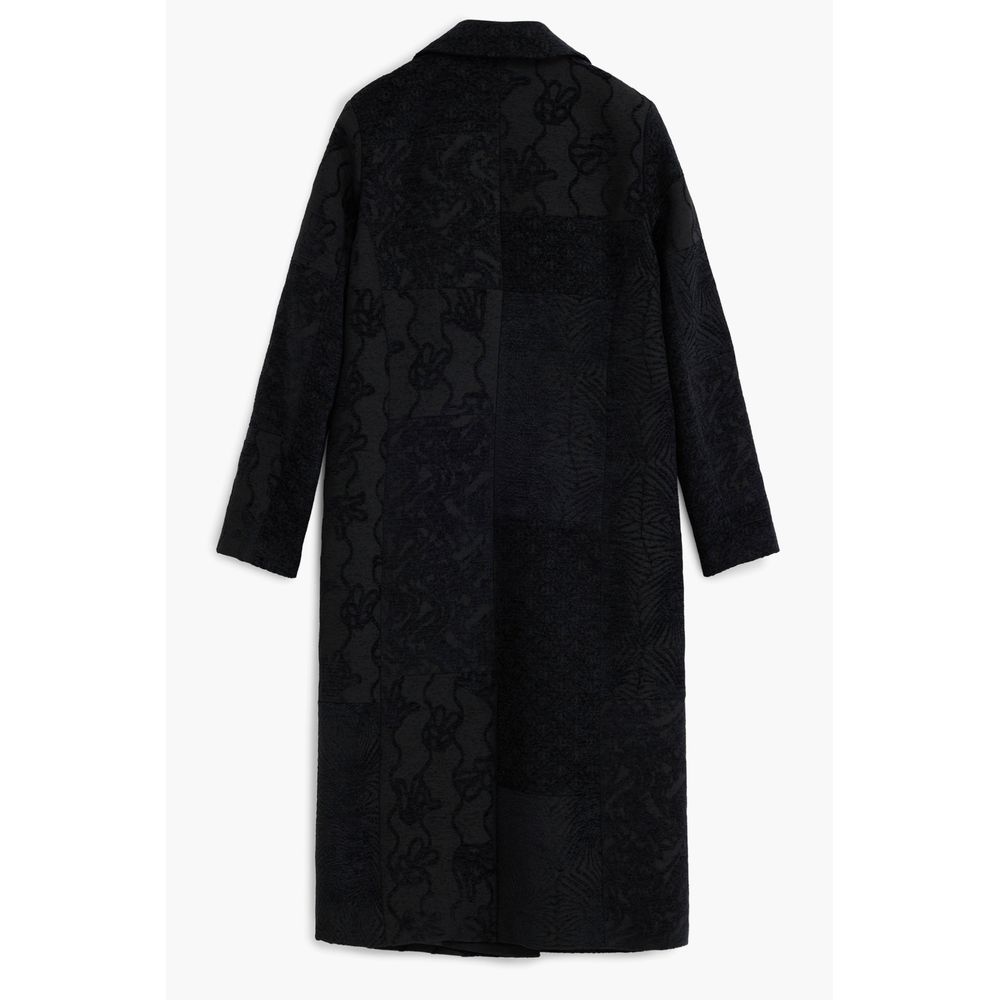 Desigual Black Polyester Women's Long Coat