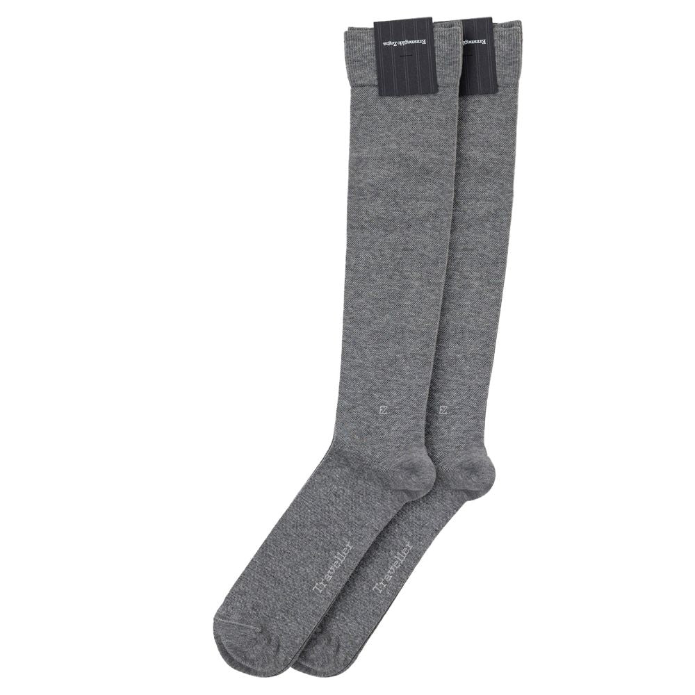 ZEGNA Gray Cotton Sock - 2-Pack of Premium Men's Socks