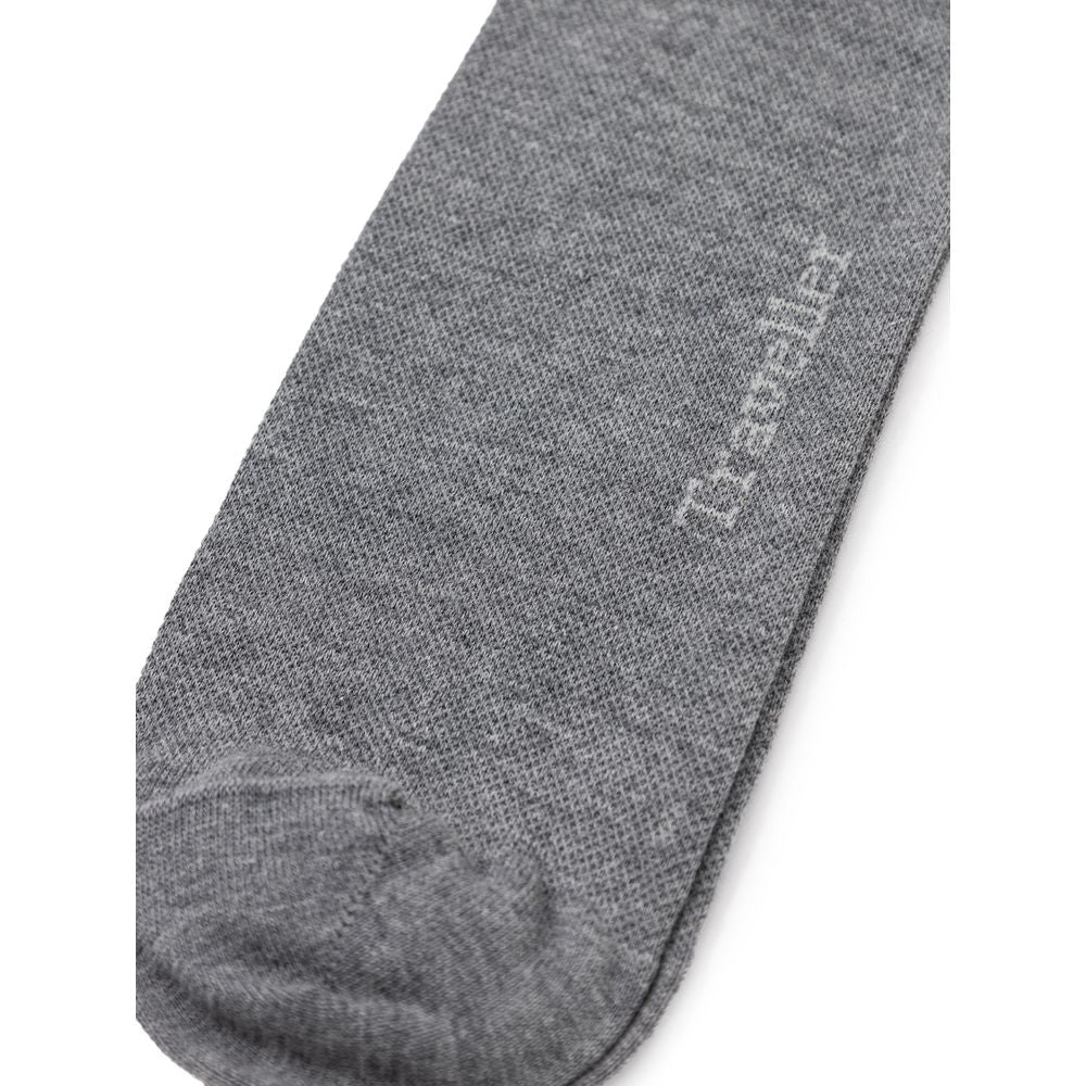 ZEGNA Gray Cotton Sock - 2-Pack of Premium Men's Socks
