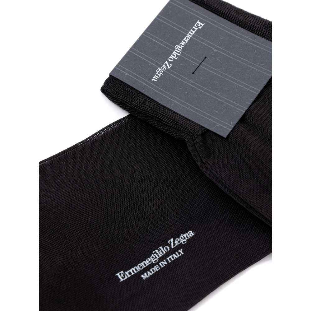 ZEGNA Gray Cotton Sock – 3-Pack of Premium Men's Socks