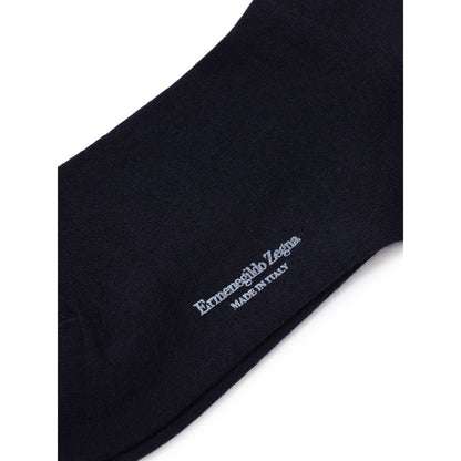 ZEGNA Navy Blue Wool Sock 3-Pack