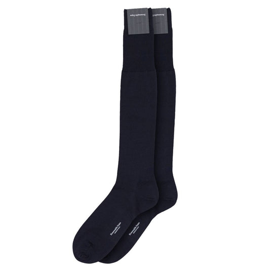 ZEGNA Blue Wool Sock - 2-Pack Men’s Navy Blue Socks