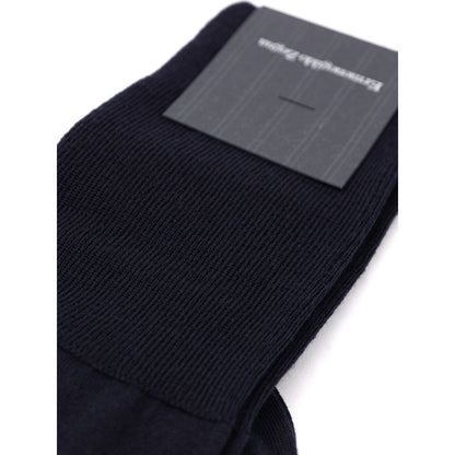 ZEGNA Blue Wool Sock - 2-Pack Men’s Navy Blue Socks